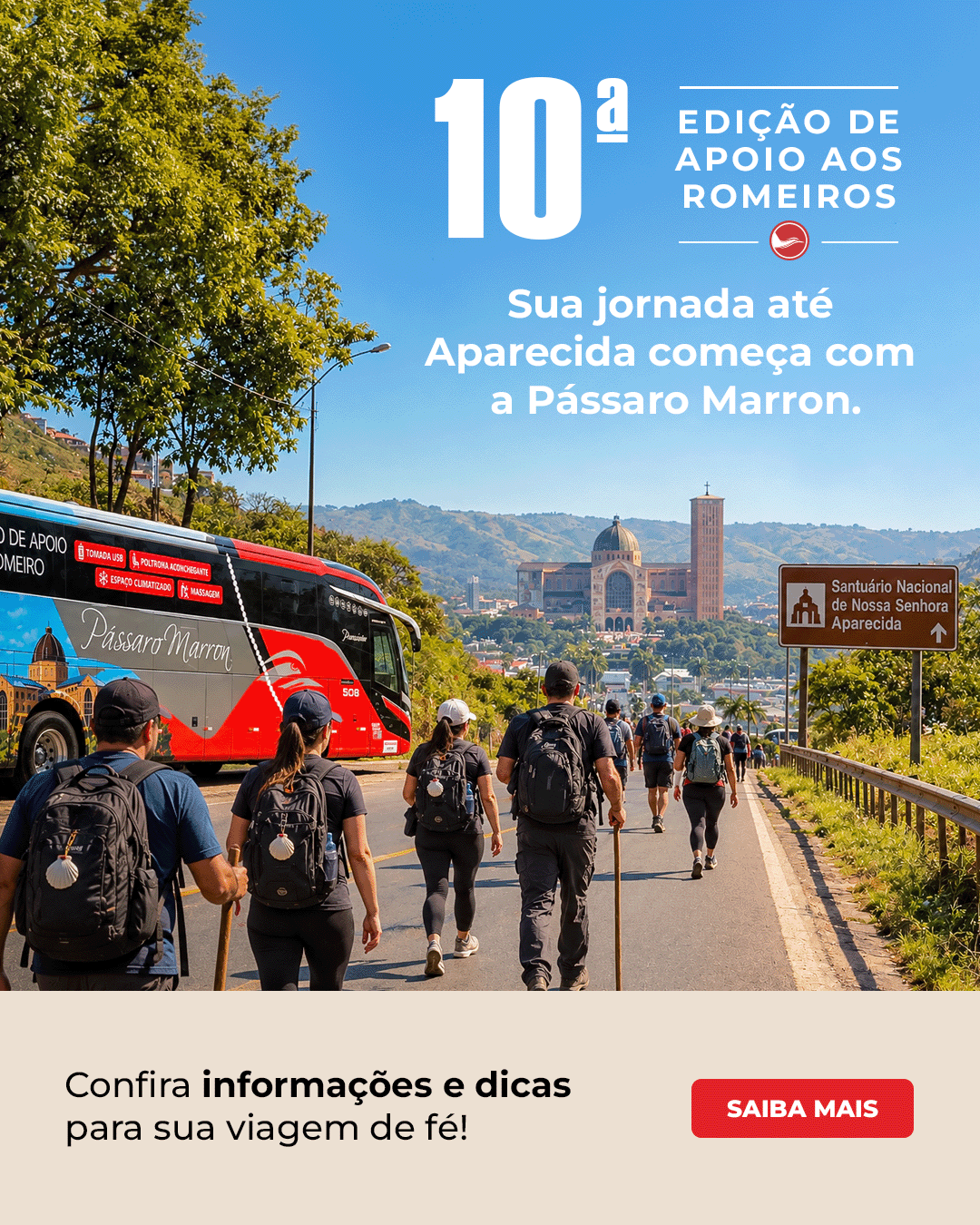 10ª edição de apoio aos Romeiros - confira informações e dicas para sua viagem de fé